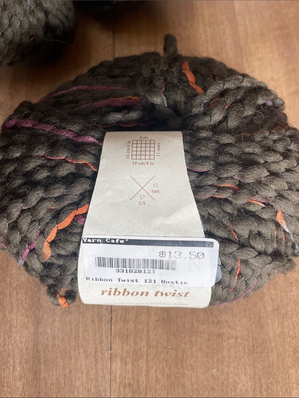 Rowan Ribbon Twist Brown & Orange Wool
Mixture Yarn. NWT. Five 100 Gram Skeins.